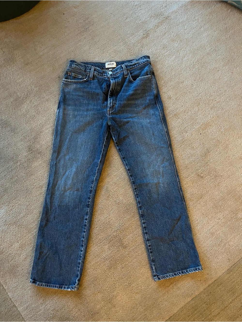 AGOLDE 29 Pinch Waist Blue Straight Jeans